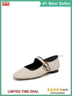 Mesh Ballet Flats Square Toe Buckle Casual Work Shoes
